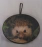 Handmade Oval Hedgehog Wall Decoration - Image 1