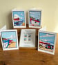 A6 Notecards pack of eight with envelopes - Crab Boats