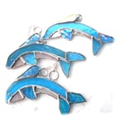 Dolphin Suncatcher Stained Glass Handmade 