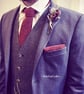 Flecked wool red tie - Rustic wedding theme - Father's Day gift  - Image 6