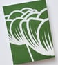 A6 HARDBACK NOTEBOOK - GREEN PEONY - Image 2