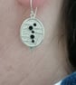 Honesty pendant hand made from Silver with black oxidized seeds - Image 9