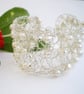 Simply Pearl Silver Crochet Cuff - Image 1