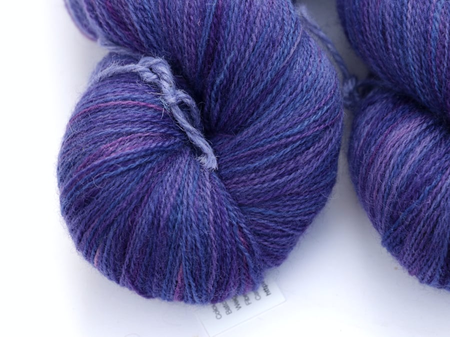 SALE: Iolite - Superwash Bluefaced Leicester laceweight yarn