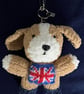 Team GB Union Jack Dog with blue boots and keyring bag clip - Image 1