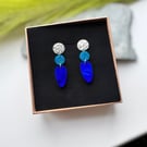 Blue Drop Acrylic Earrings