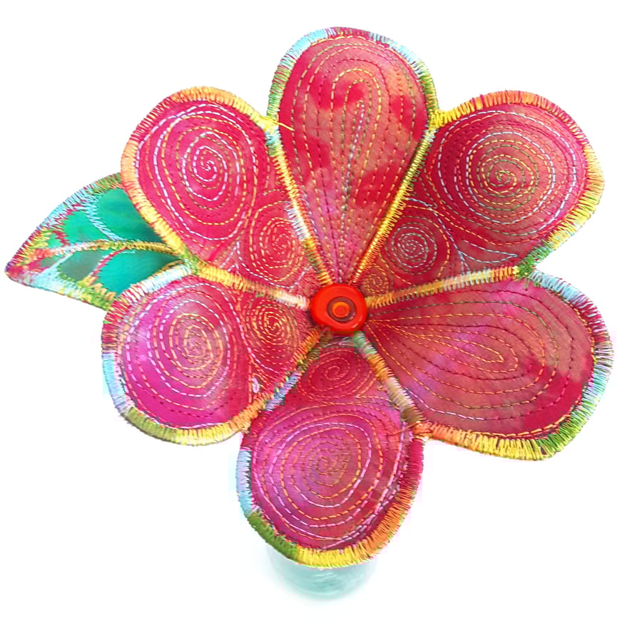 Textile Art Flower
