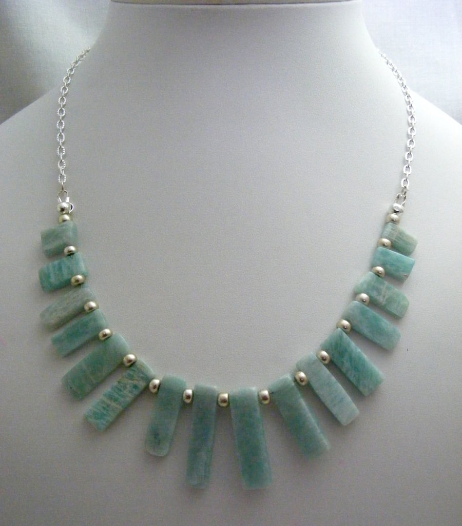 Amazonite Gemstone Necklace.