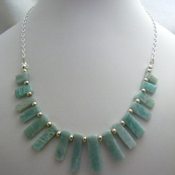 Amazonite Gemstone Necklace.