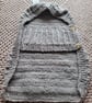 Crew neck  dog coat. Hand knitted in chunky beige yarn q - Image 2