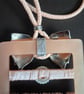 Upcycled Vintage Peach Buckle  Charm Necklace - Image 9