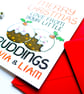 Personalised Christmas Puddings Card for Grandparents, Auntie, Uncle  - Image 3