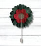 Flower Lapel Pin, Tartan, Green Flower, Wedding Flower - Image 3