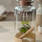 Handmade Cats Eye Earrings in a Gift Bottle 