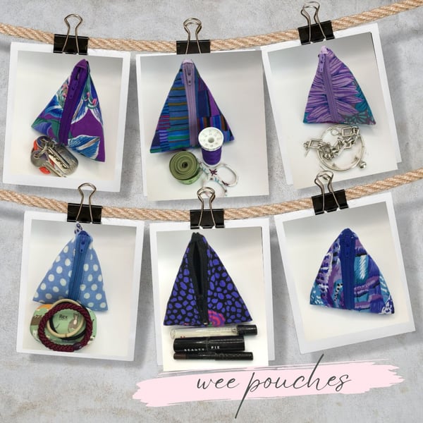 Dinky triangle purses for phone chargers