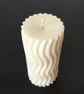 White Soy wax votive pillar candles, geometric, plain unscented  - Image 2