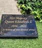 Queen's Memorial Commemorative Marker, HRH Queen's Memorial Remembrance Plaque - Image 2