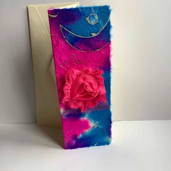 Big pink flower card