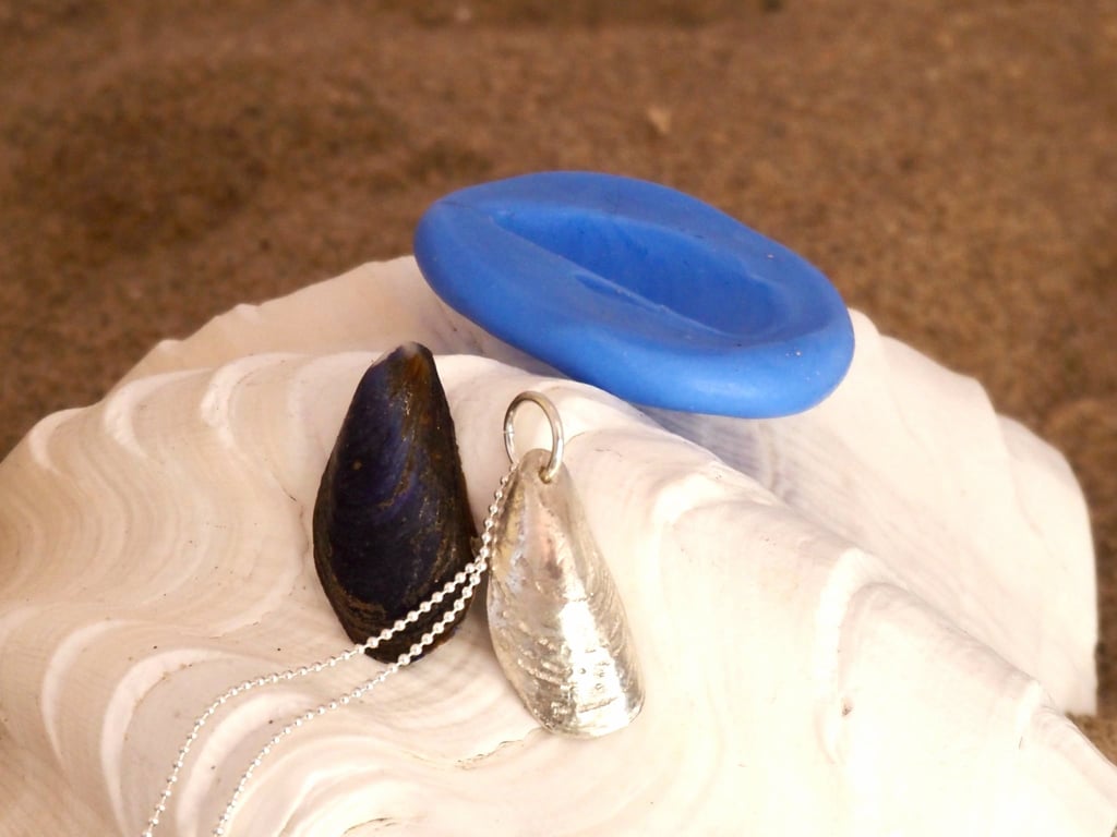 Its all about the Mussel - PMC Silver Mussel Handmade Pendant Necklace