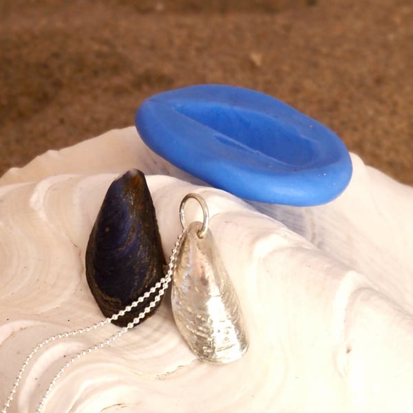 Its all about the Mussel - PMC Silver Mussel Handmade Pendant Necklace