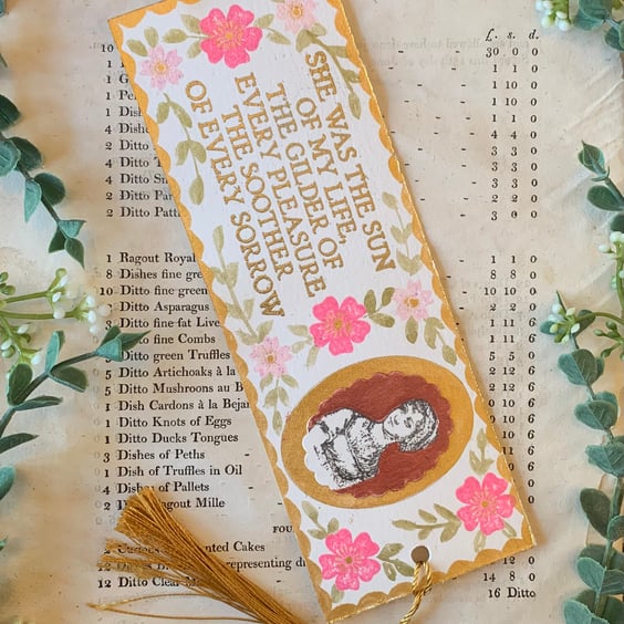 Cassandra Austen Tribute to Jane Austen Handmade Jane Austen Bookmark