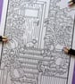 Front Doorway In Autumn A4 Colouring Page Printable JPG by S Godwin Studio