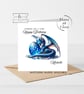 Blue Dragon Happy Birthday Card