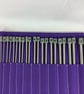 Full set of straight metal knitting needles in case with floral mandala print,  - Image 4
