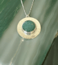 Amazonite Sterling Silver Halo Necklace - Image 2