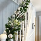 Christmas garland, garland for stairs, stairwell, Christmas decorations for insi
