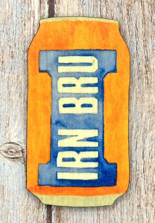 Irn Bru Wooden Magnet - Maple Ply