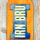 Irn Bru Wooden Magnet - Maple Ply