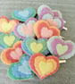 Pair of Pastel Heart Hair Clips for Girls – Felt, Non-Slip Flower Girl Gift - Image 1
