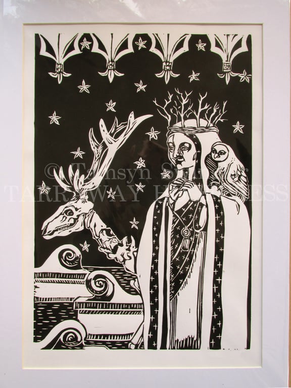 Winter Cometh - Limited Edition Lino Print - In Black or Dark Blue