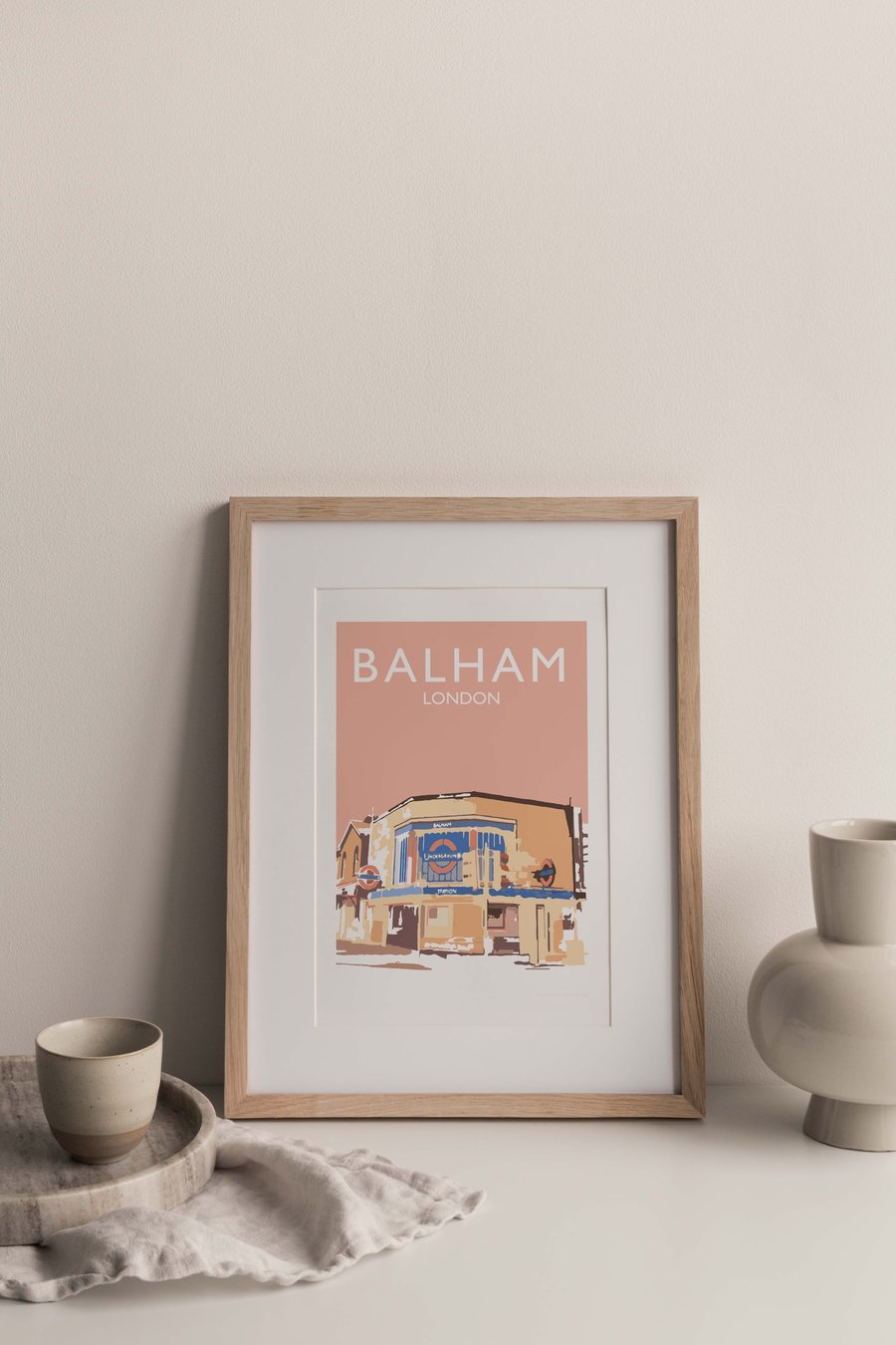 Balham Underground Station, London Giclee Travel Print
