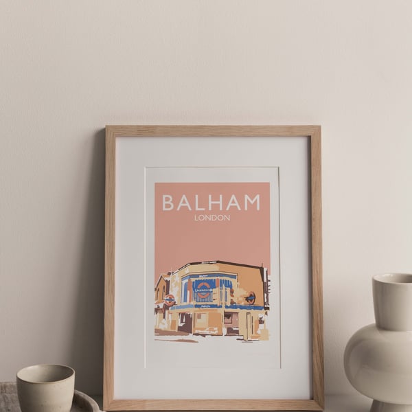 Balham Underground Station, London Giclee Travel Print