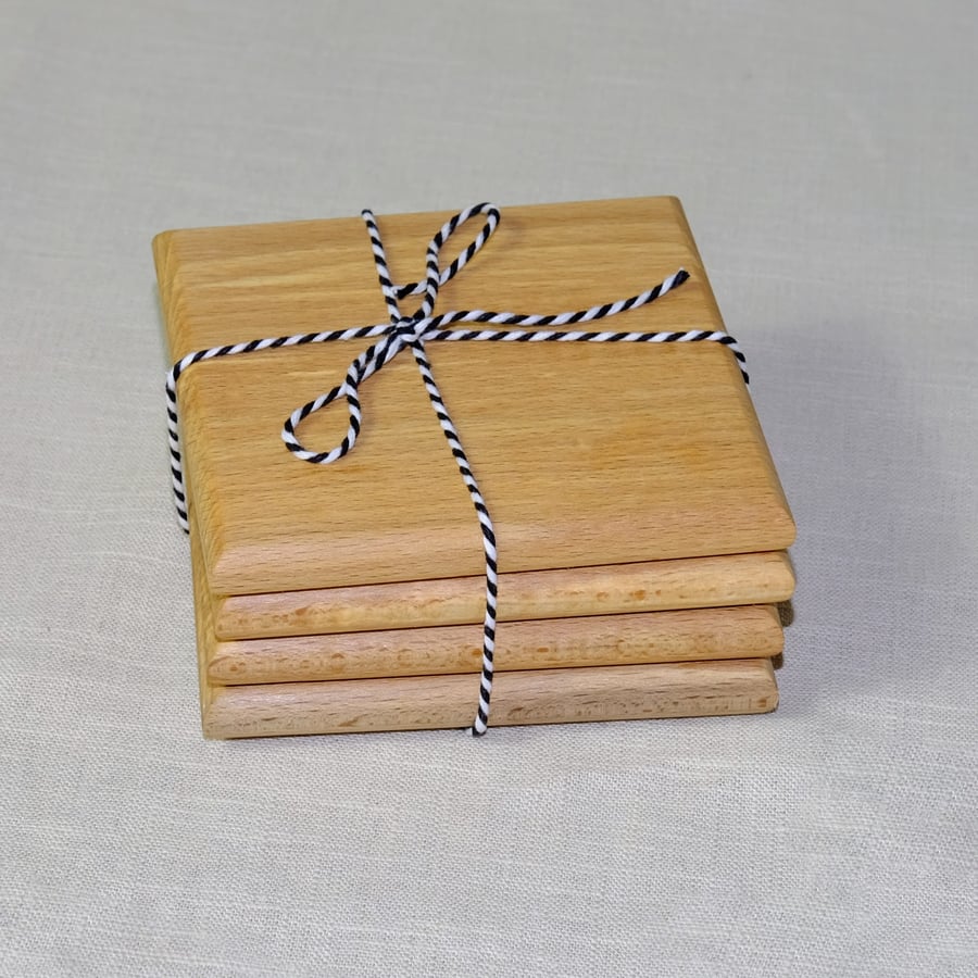 Spalted Beech Wooden Coaster (Set of 4)