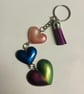 Triple heart keyring