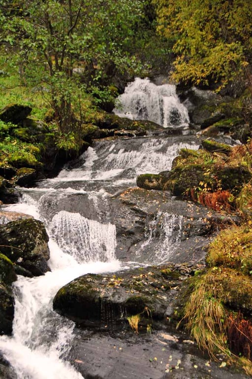 Waterfall Flamsdalen Valley Flam Norway Photograph Print