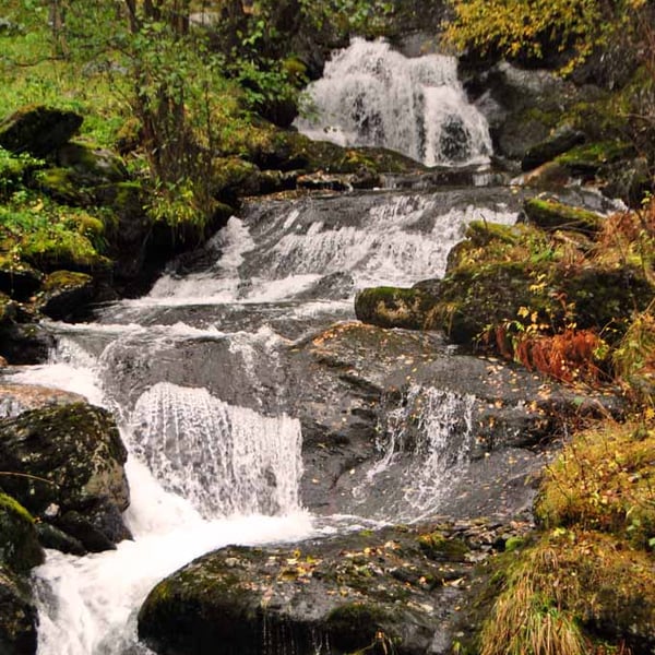 Waterfall Flamsdalen Valley Flam Norway Photograph Print