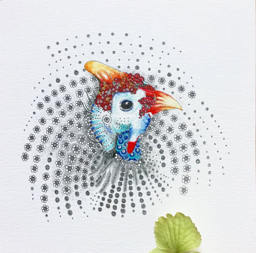 Guinea Fowl Art Print a4 (awaiting actual image) 