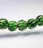 Handmade green snakeskin patterned lamp work glass beads - Image 7