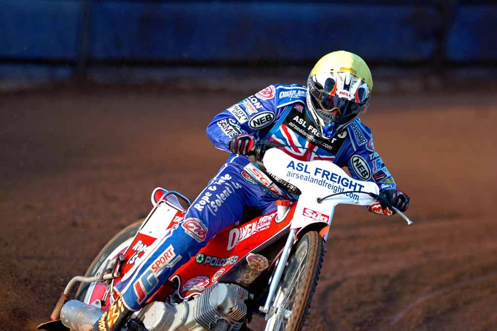 Great Britain Speedway Motorcycle Action Photograph Print