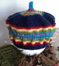 Hand Knitted Fairisle Toddlers Beret Hat  9 - 18 months size - Image 1