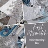 Frost Mismatch - Slow Stitching kits - Silver and Blue textiles and trims