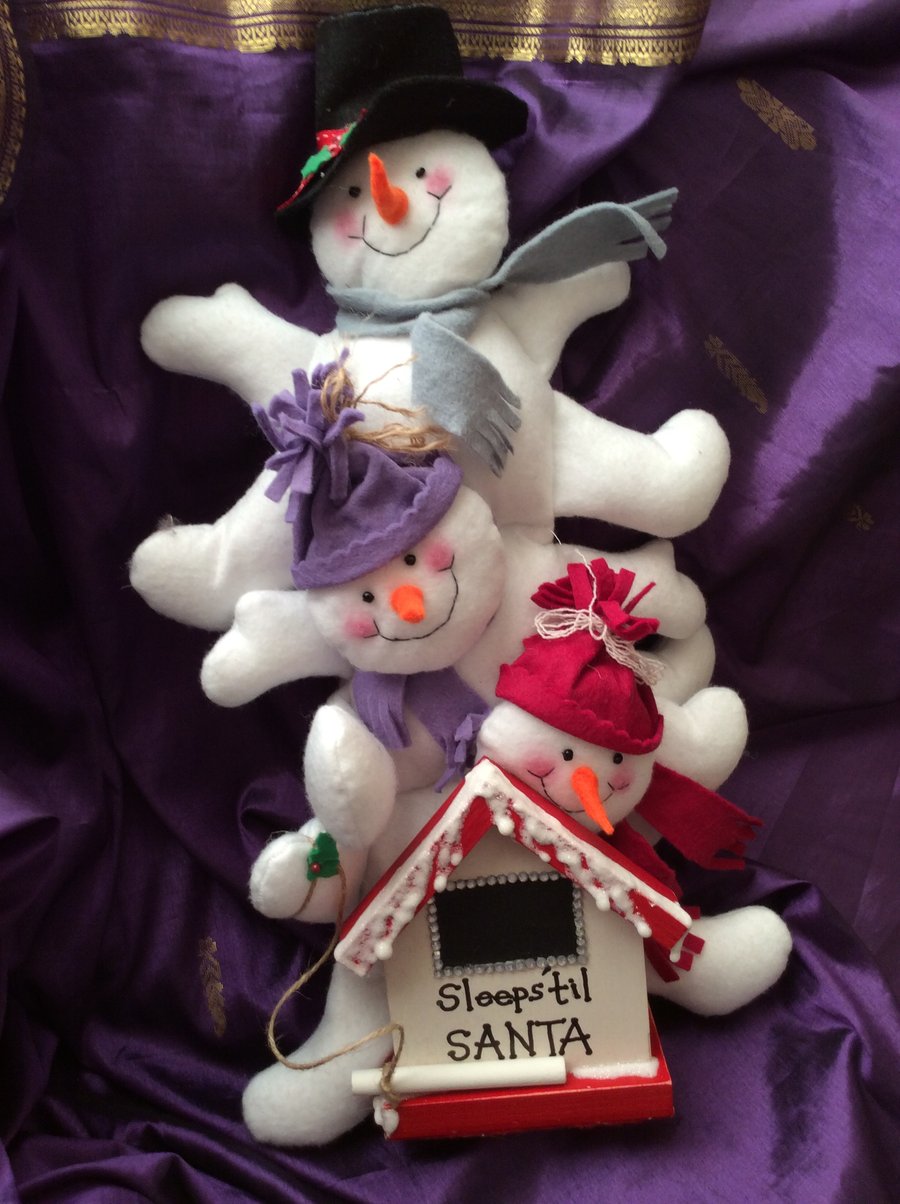 Felt Snowman Advent Calendar 5