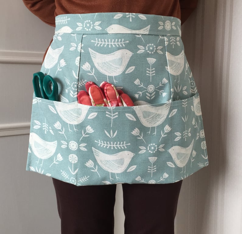 Gardening apron, Birds apron, Handmade in the UK