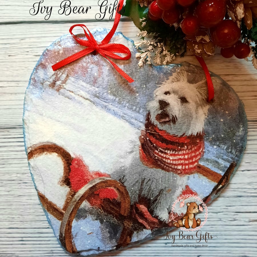 West Highland terrier Christmas decoration
