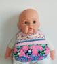 Patchwork bib, reversible baby bib, newborn baby bib, gift for baby girl, cows - Image 2