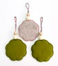 Folk Art Embroidered Christmas Decorations - Image 5